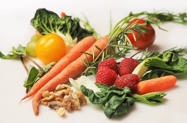 野菜中心の健康的な食事